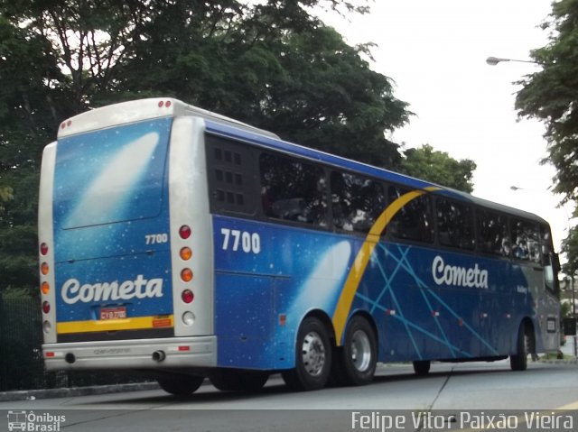 Viação Cometa 7700 na cidade de São Paulo, São Paulo, Brasil, por Felipe Vitor Paixão Vieira. ID da foto: 741990.