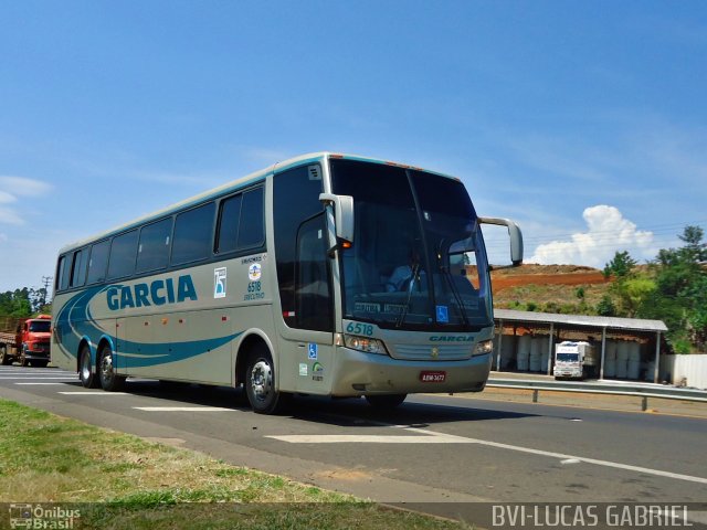 Viação Garcia 6518 na cidade de Imbaú, Paraná, Brasil, por Lucas Gabriel. Número da foto: #740989.