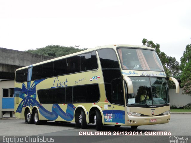 Lisotur Turismo 3400 na cidade de Curitiba, Paraná, Brasil, por Paulo Roberto Chulis. Número da foto: #744008.