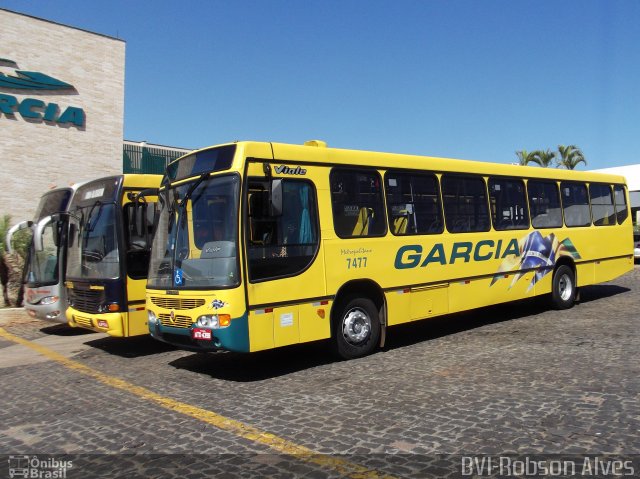 Viação Garcia 7477 na cidade de Londrina, Paraná, Brasil, por Robson Alves. ID da foto: 744248.