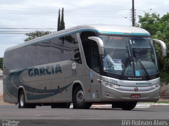 Viação Garcia 7256 na cidade de Paranavaí, Paraná, Brasil, por Robson Alves. Número da foto: #743314.