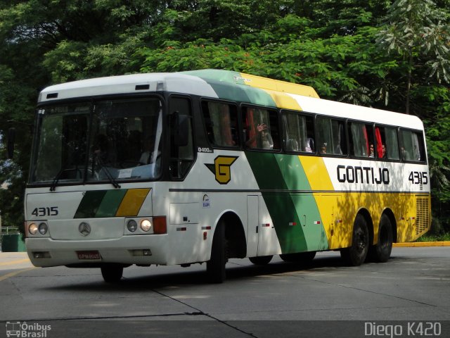Empresa Gontijo de Transportes 4315 na cidade de São Paulo, São Paulo, Brasil, por Diego K420 . Número da foto: #745334.