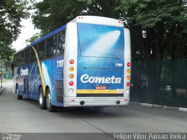 Viação Cometa 7707 na cidade de São Paulo, São Paulo, Brasil, por Felipe Vitor Paixão Vieira. ID da foto: 745911.