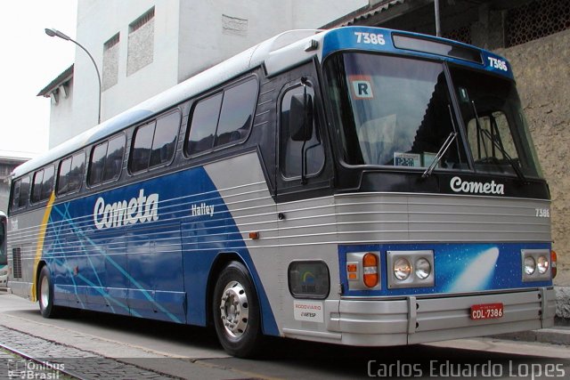 Viação Cometa 7386 na cidade de Rio de Janeiro, Rio de Janeiro, Brasil, por Carlos Eduardo Lopes. Número da foto: #744881.