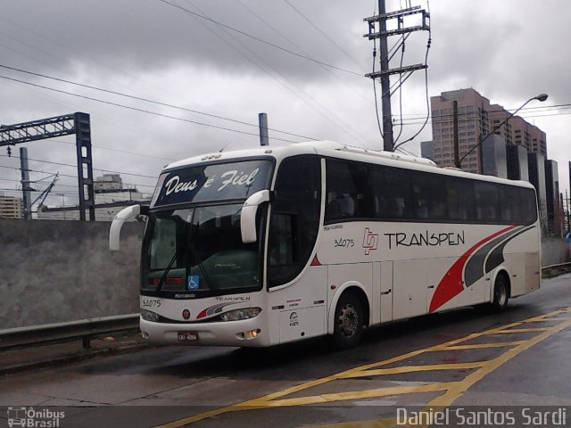 Transpen Transporte Coletivo e Encomendas 34075 na cidade de São Paulo, São Paulo, Brasil, por Daniel Santos Sardi. Número da foto: #744615.