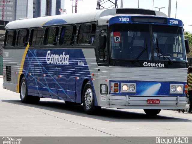 Viação Cometa 7380 na cidade de São Paulo, São Paulo, Brasil, por Diego K420 . ID da foto: 748268.