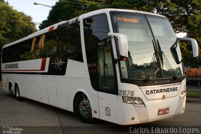 Auto Viação Catarinense 2878 na cidade de São Paulo, São Paulo, Brasil, por Carlos Eduardo Lopes. ID da foto: 747356.