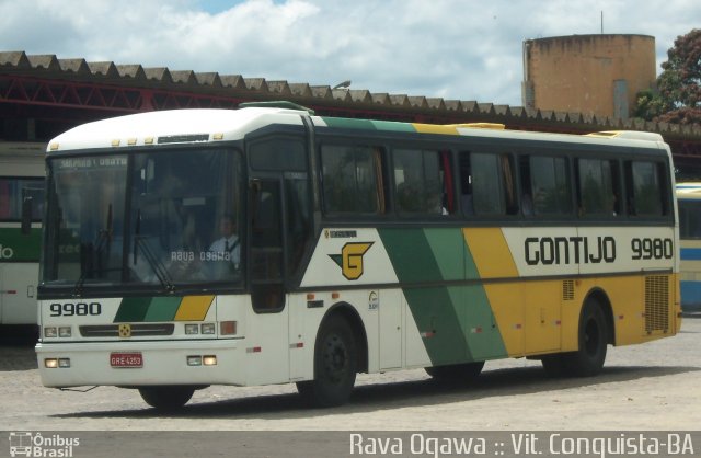 Empresa Gontijo de Transportes 9980 na cidade de Vitória da Conquista, Bahia, Brasil, por Rava Ogawa. ID da foto: 747806.