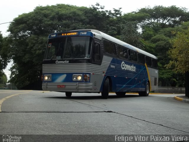 Viação Cometa 7448 na cidade de São Paulo, São Paulo, Brasil, por Felipe Vitor Paixão Vieira. ID da foto: 749471.