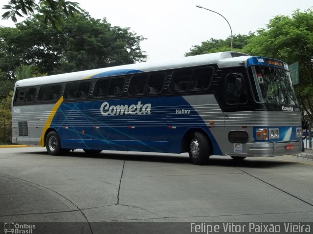 Viação Cometa 7406 na cidade de São Paulo, São Paulo, Brasil, por Felipe Vitor Paixão Vieira. ID da foto: 749489.