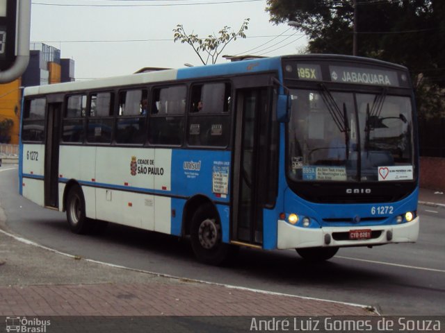 Viação Cidade Dutra 6 1272 na cidade de São Paulo, São Paulo, Brasil, por André Luiz Gomes de Souza. ID da foto: 750492.