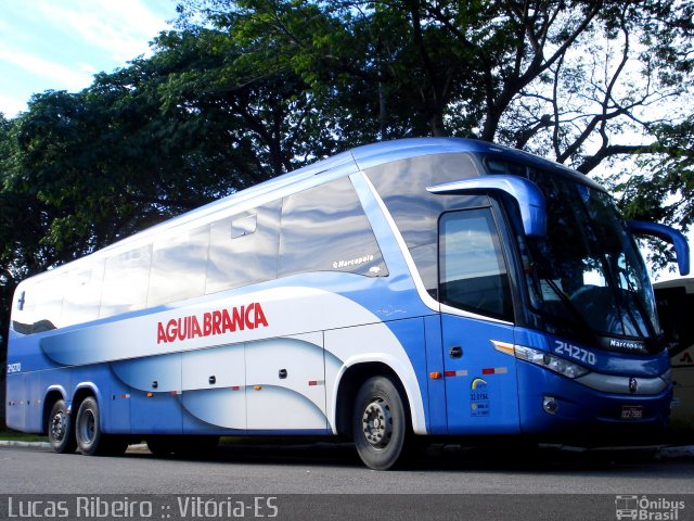 Viação Águia Branca 24270 na cidade de Vitória, Espírito Santo, Brasil, por Lucas  Ribeiro. ID da foto: 749652.