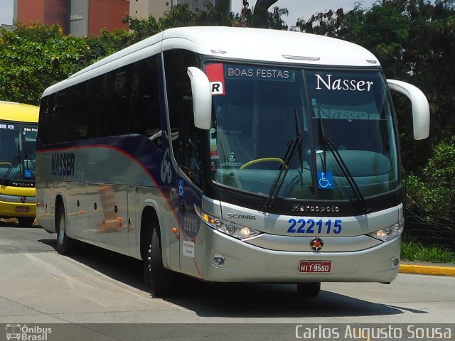 Viação Nasser 222115 na cidade de São Paulo, São Paulo, Brasil, por Carlos Augusto Sousa. ID da foto: 753427.