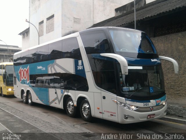 Auto Viação 1001 3101 na cidade de Rio de Janeiro, Rio de Janeiro, Brasil, por André Vitor  Silva dos Santos. Número da foto: #752268.