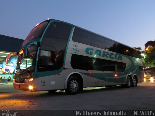 Viação Garcia 7224 na cidade de Santos, São Paulo, Brasil, por Matthaeus Johnnattan Avelino. ID da foto: 753620.