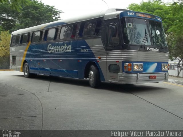 Viação Cometa 7442 na cidade de São Paulo, São Paulo, Brasil, por Felipe Vitor Paixão Vieira. ID da foto: 752710.