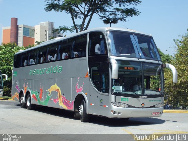 Viação Esmeralda Transportes 0309 na cidade de São Paulo, São Paulo, Brasil, por Paulo Ricardo. ID da foto: 752867.