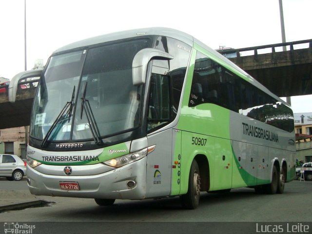 Transbrasiliana Transportes e Turismo 50907 na cidade de Belo Horizonte, Minas Gerais, Brasil, por Lucas Leite. ID da foto: 752797.