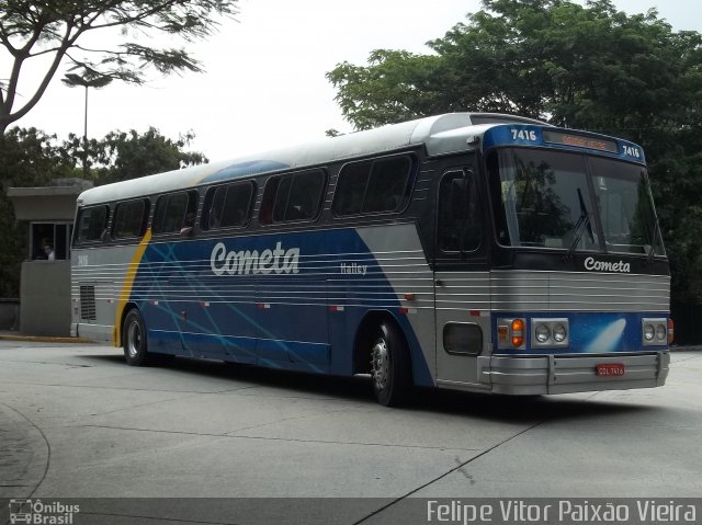 Viação Cometa 7416 na cidade de São Paulo, São Paulo, Brasil, por Felipe Vitor Paixão Vieira. ID da foto: 752722.