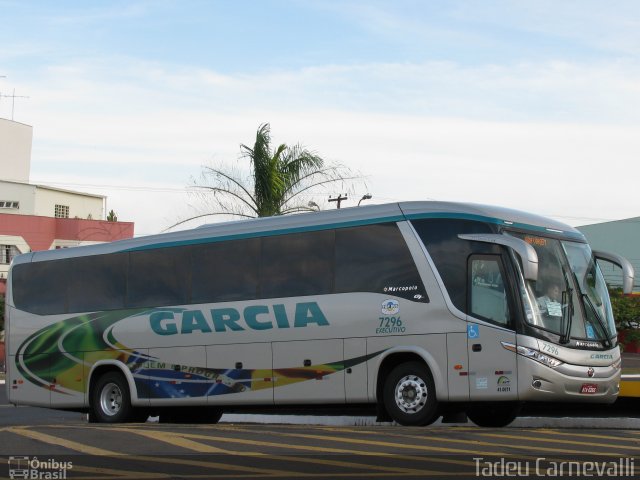 Viação Garcia 7296 na cidade de Londrina, Paraná, Brasil, por Tadeu Carnevalli. Número da foto: #755162.