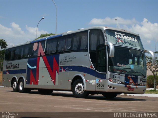 Expresso Maringá 5106 na cidade de Maringá, Paraná, Brasil, por Robson Alves. ID da foto: 753757.