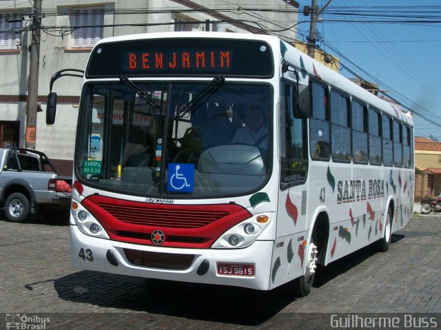 Empresa Auto Viação Santa Rosa 43 na cidade de Pelotas, Rio Grande do Sul, Brasil, por Jose  Fernando. Número da foto: #701271.