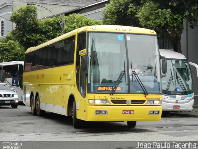 Viação Itapemirim 45307 na cidade de Rio de Janeiro, Rio de Janeiro, Brasil, por João Paulo Façanha. ID da foto: 701840.