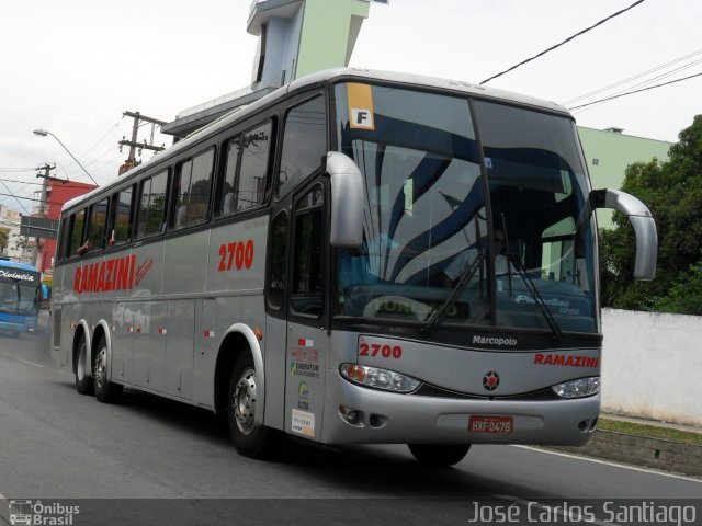 RTT - Ramazini Transportadora Turística 2700 na cidade de Aparecida, São Paulo, Brasil, por José Carlos Santiago. Número da foto: #702719.