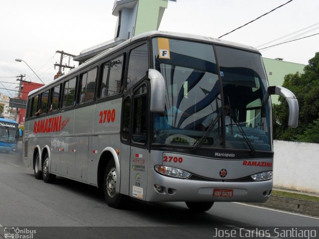 RTT - Ramazini Transportadora Turística 2700 na cidade de Aparecida, São Paulo, Brasil, por José Carlos Santiago. ID da foto: 702719.