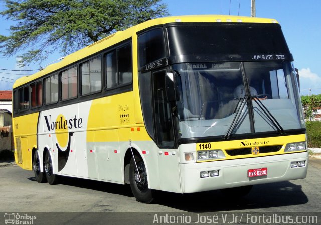 Viação Nordeste 1140 na cidade de Natal, Rio Grande do Norte, Brasil, por Antonio José. ID da foto: 703894.