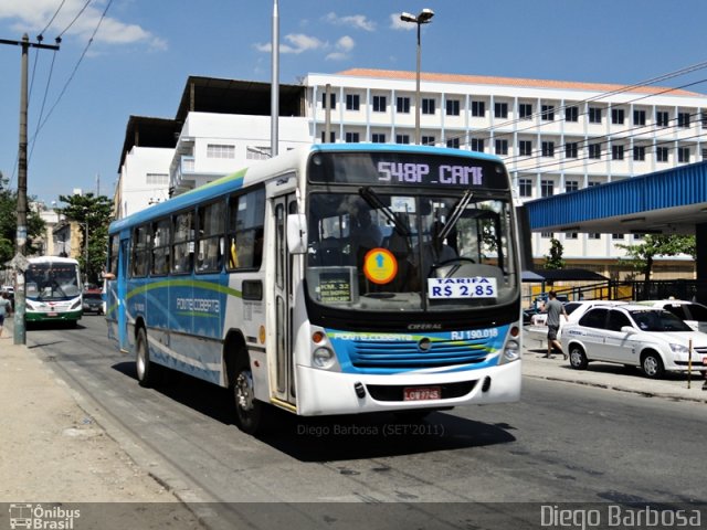 Viação Ponte Coberta RJ 190.018 na cidade de Nilópolis, Rio de Janeiro, Brasil, por Diego Barbosa. Número da foto: #703411.