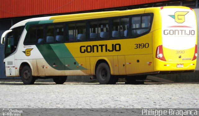 Empresa Gontijo de Transportes 3190 na cidade de João Monlevade, Minas Gerais, Brasil, por Philippe Almeida. ID da foto: 704345.