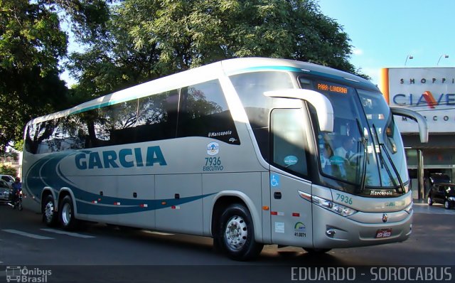 Viação Garcia 7936 na cidade de Cianorte, Paraná, Brasil, por EDUARDO - SOROCABUS. Número da foto: #704575.