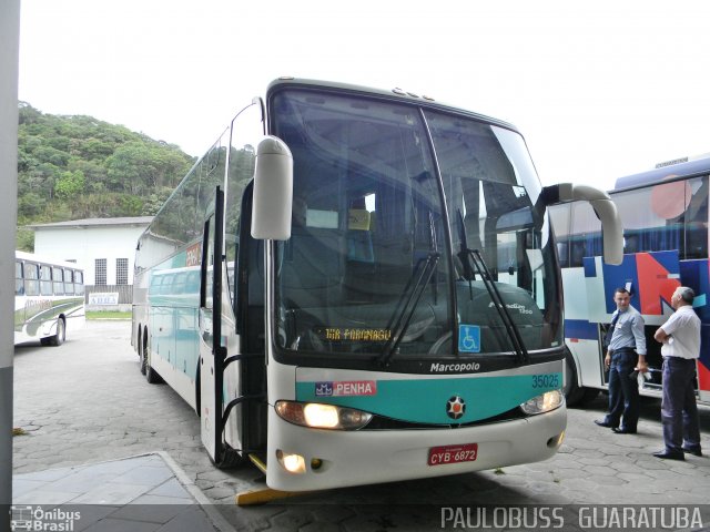 Empresa de Ônibus Nossa Senhora da Penha 35025 na cidade de Guaratuba, Paraná, Brasil, por Paulobuss  Guaratuba. ID da foto: 706797.