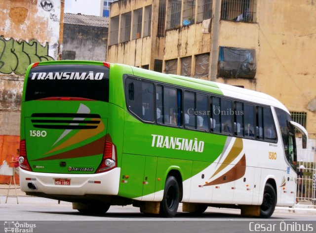 Transimão 1580 na cidade de Belo Horizonte, Minas Gerais, Brasil, por César Ônibus. Número da foto: #706028.