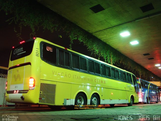 Viação Itapemirim 8011 na cidade de Belo Horizonte, Minas Gerais, Brasil, por Jones Bh. Número da foto: #706098.