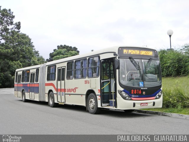 Viação Santana Iapó 2816 na cidade de Ponta Grossa, Paraná, Brasil, por Paulobuss  Guaratuba. ID da foto: 708156.