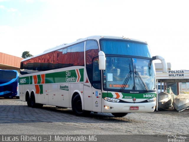 Cia. São Geraldo de Viação 14805 na cidade de João Monlevade, Minas Gerais, Brasil, por Lucas  Ribeiro. Número da foto: #710282.