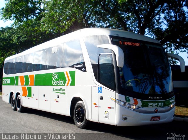 Cia. São Geraldo de Viação 21270 na cidade de Vitória, Espírito Santo, Brasil, por Lucas  Ribeiro. Número da foto: #710290.