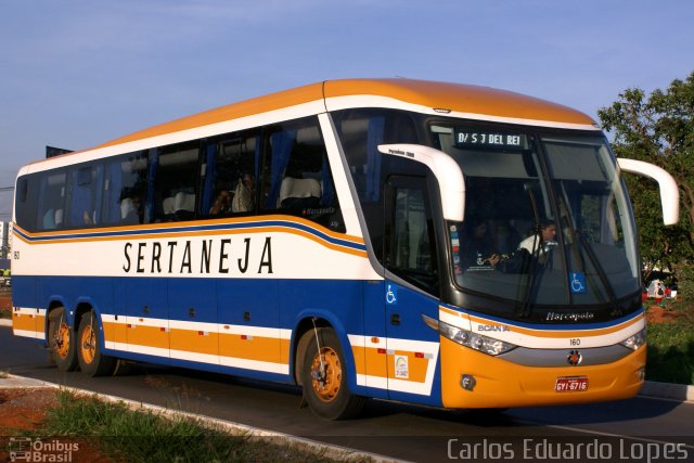 Viação Sertaneja 160 na cidade de Brasília, Distrito Federal, Brasil, por Carlos Eduardo Lopes. Número da foto: #710967.