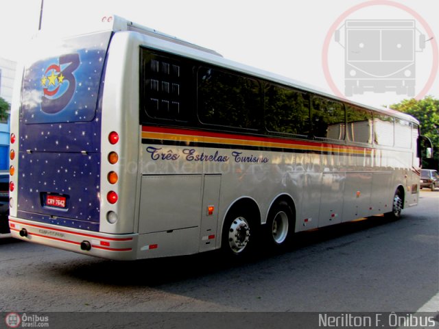 Três Estrelas Turismo 7642 na cidade de São Paulo, São Paulo, Brasil, por Nerilton F.  ônibus. Número da foto: #306091.