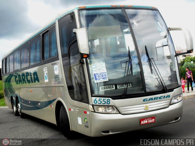 Viação Garcia 6558 na cidade de Ponta Grossa, Paraná, Brasil, por Edson Campos. Número da foto: #305781.