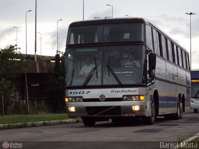 Paulotur Transporte e Turismo 1507 na cidade de Florianópolis, Santa Catarina, Brasil, por Daniel Motta. Número da foto: #305656.