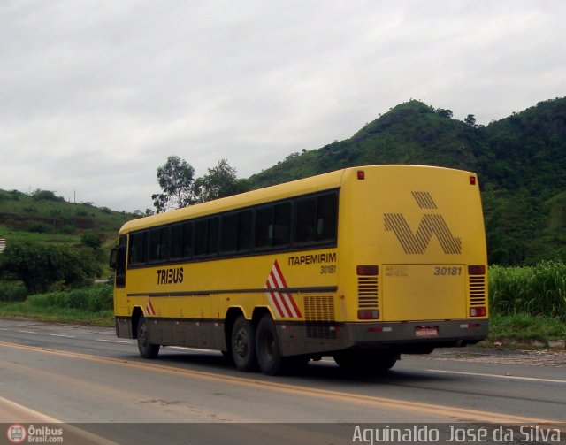 Viação Itapemirim 30181 na cidade de Leopoldina, Minas Gerais, Brasil, por Aguinaldo José da Silva. ID da foto: 314881.