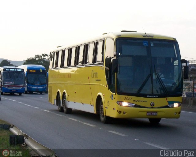 Viação Itapemirim 8067 na cidade de Nova Iguaçu, Rio de Janeiro, Brasil, por Claudio Paz. ID da foto: 316095.