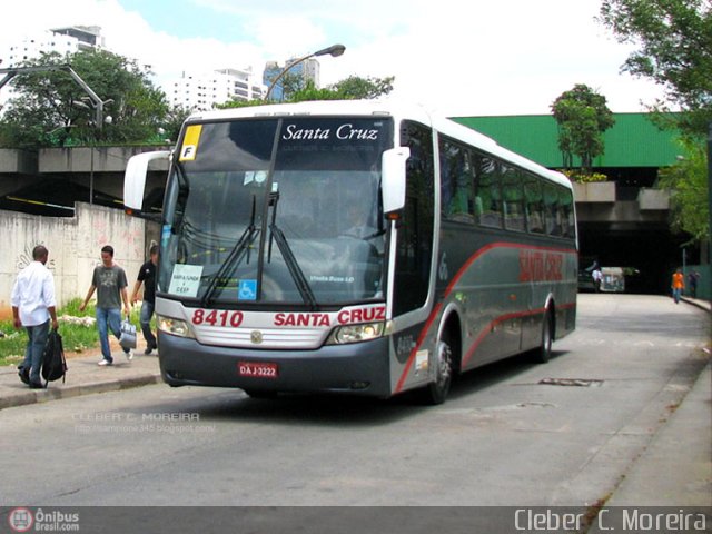 Viação Santa Cruz 8410 na cidade de São Paulo, São Paulo, Brasil, por Cleber C.  Moreira. Número da foto: #316217.