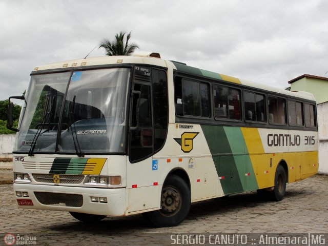 Empresa Gontijo de Transportes 3115 na cidade de Almenara, Minas Gerais, Brasil, por Sérgio Augusto Braga Canuto. ID da foto: 317229.