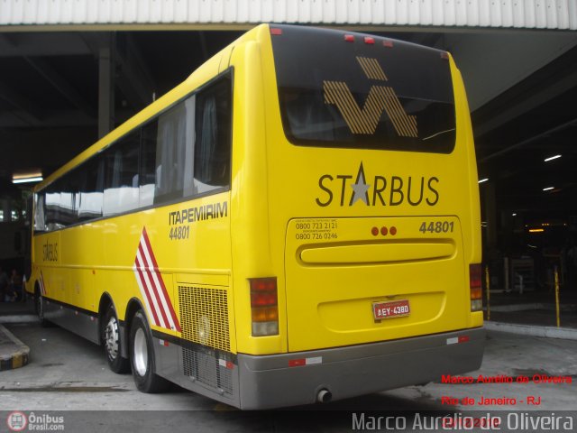 Viação Itapemirim 44801 na cidade de Rio de Janeiro, Rio de Janeiro, Brasil, por Marco Aurélio de Oliveira. Número da foto: #317451.