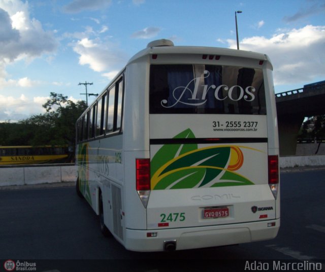 Viação Arcos 2475 na cidade de Belo Horizonte, Minas Gerais, Brasil, por Adão Raimundo Marcelino. ID da foto: 317479.