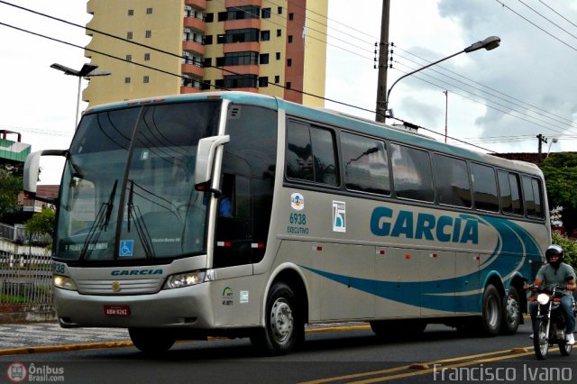 Viação Garcia 6938 na cidade de Presidente Prudente, São Paulo, Brasil, por Francisco Ivano. Número da foto: #317314.